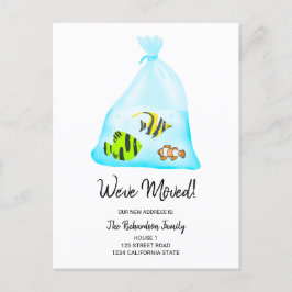 Cartão Postal De Anúncio Ilustração de peixes tropicais fofos e engraçados 