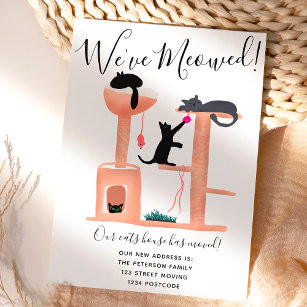 Cartão Postal De Anúncio Ilustração móvel da Casa dos Gatos Divertidos