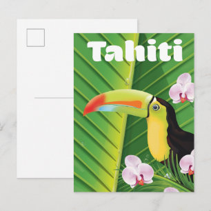 Cartão Postal De Anúncio Impressão de viagem do tucano do Taiti