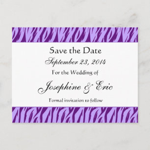 Cartão Postal De Anúncio Impressão em Zebra Roxa Salve o Cartão-Postal