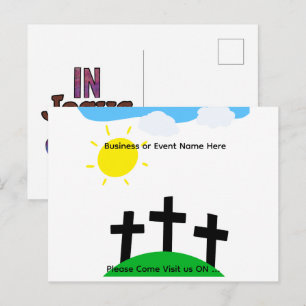 Cartão Postal De Anúncio Inspirado no Cristianismo SALVE A DATA