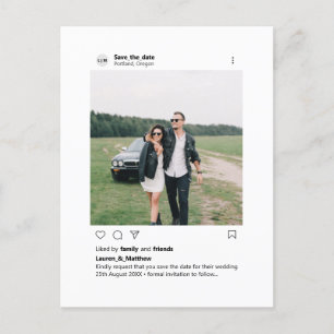 Cartão Postal De Anúncio Instagrama de Fotografias Personalizadas Modernas 