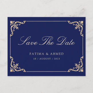 Cartão Postal De Anúncio Islâmico - Azul Salva a Data