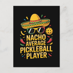 Cartão Postal De Anúncio Jogador de pickleball não médio