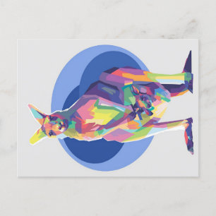 Cartão Postal De Anúncio Kangaroo na pop art   Presente perfeito