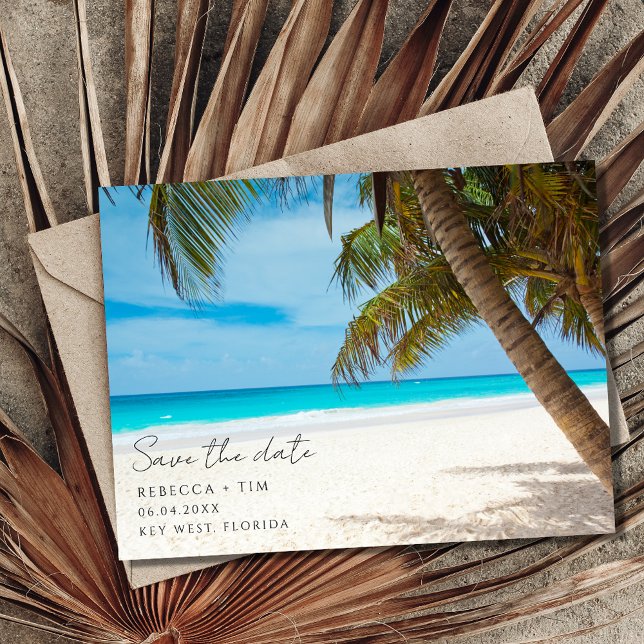 Cartão Postal De Anúncio Key West Florida Budget Beach Wedding (Criador carregado)