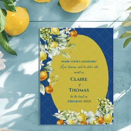 Cartão Postal De Anúncio La Dolce Vita Blue Lemon Mediterranean Wedding