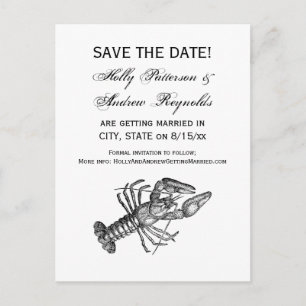 Cartão Postal De Anúncio Lagosta Vintage #1 Desenho