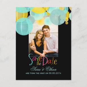 Cartão Postal De Anúncio Lanternas PixDezines save the date