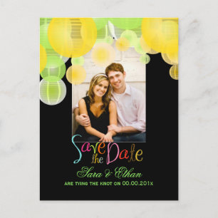Cartão Postal De Anúncio Lanternas PixDezines save the date