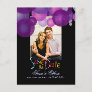 Cartão Postal De Anúncio Lanternas PixDezines save the date