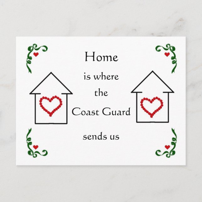 Cartão Postal De Anúncio Lar é onde (Frente)