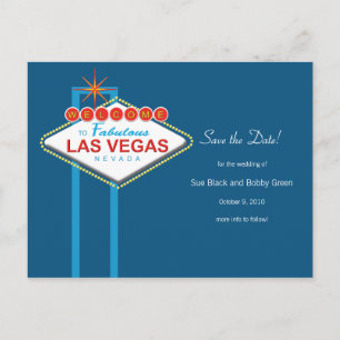 Cartão Postal De Anúncio Las Vegas Salve A Data