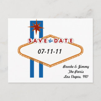 Cartão Postal De Anúncio Las Vegas Salve a Data