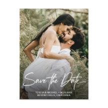 Letreirismo Save the Date Foto Personalizada Noiva