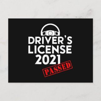 Cartão Postal De Anúncio Licença de Driver 2021 Passou Presentes Pela Prime