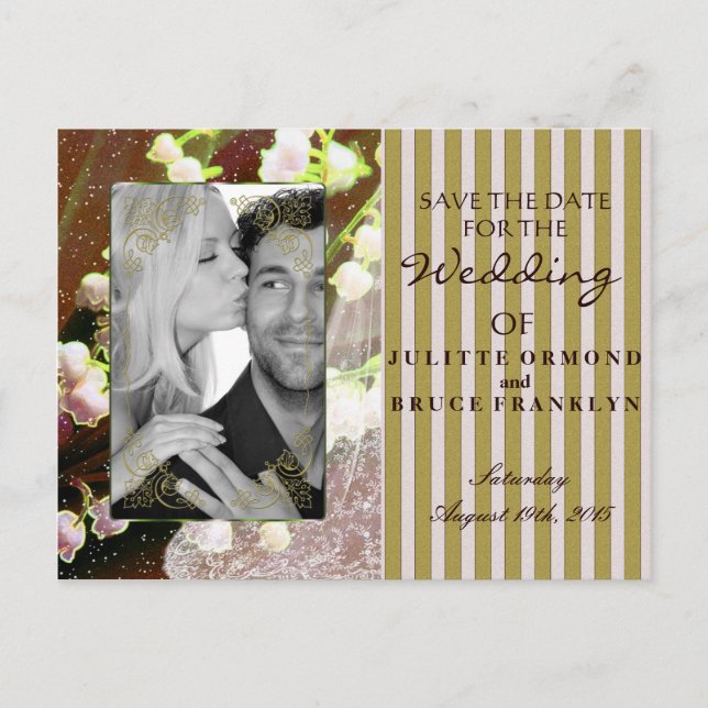 Cartão Postal De Anúncio Lily Of The Valley ~ Wedding Invitation Collection (Frente)