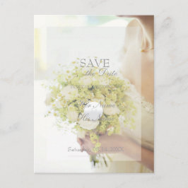 Cartão Postal De Anúncio Linda noiva com Casamento de Buquê Flor