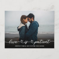 Lindo casamento Amor é Paciente Foto Adiada