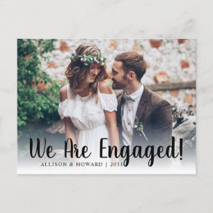 Cartão Postal De Anúncio Lindo Somos Casados Foto Script Festa de Noivado