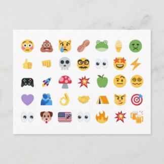 Cartão Postal De Anúncio Linha do tempo de 35 emojis Roaring Kitty meme GME