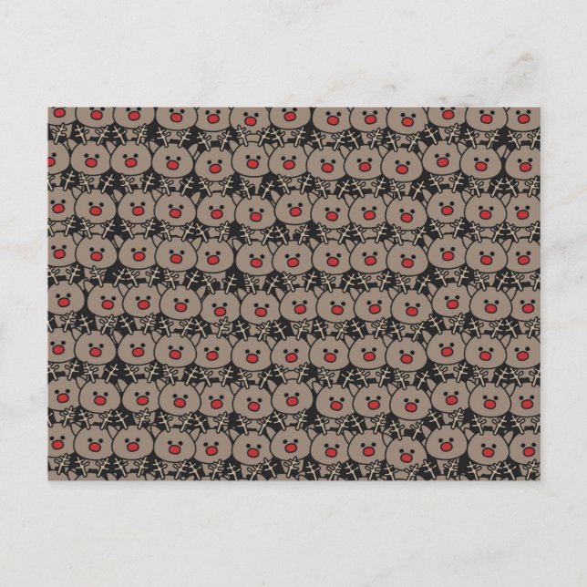 Cartão Postal De Anúncio Linhas de Reindeer (Frente)