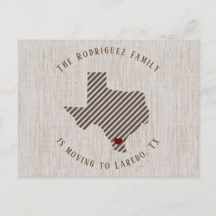 Cartão Postal De Anúncio Linho Marrom do Sul do Texas e Mudança do Coração