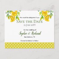 Lírios de Dia Amarelo de Aquarela Salvem a Data