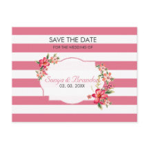 Listras Brancas E Rosa- Salvar A Data