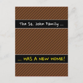 Cartão Postal De Anúncio Listras Marrom Escuro e Marrom Claro Rústicas