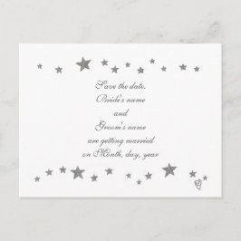 Cartão Postal De Anúncio Lively prata border Wedding