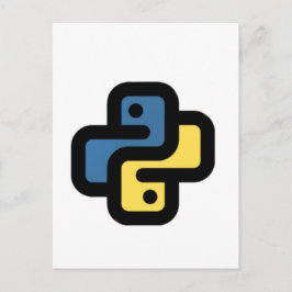 Cartão Postal De Anúncio Logo Python