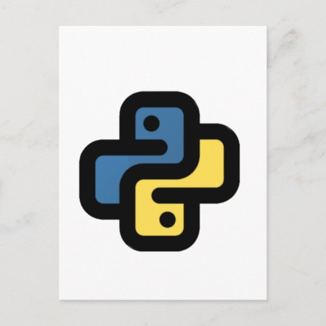 Cartão Postal De Anúncio Logo Python (Frente)