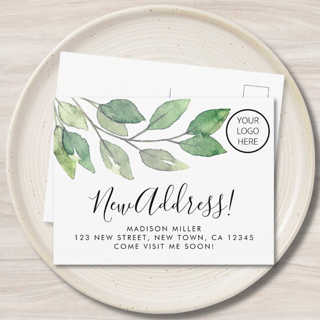 Cartão Postal De Anúncio Logotipo Empresarial Nova Endereço Mudança (Criador carregado)