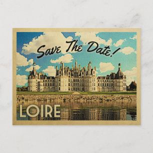 Cartão Postal De Anúncio Loire Chambord França Salvar A Data Antigo