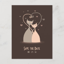 Cartão Postal De Anúncio Love Cats - Save the date postcard