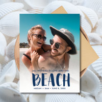 Love Photo Beach Wedding Save the Date