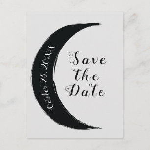 Cartão Postal De Anúncio Lua Crescente Negro Astrologia Zodíaco Salvar a Da