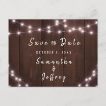 Luzes Rustic String Salvem a Data Casamento