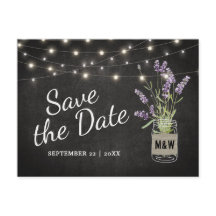 Luzes Rústicas de Lavanda em Pote de Vidro Save th