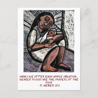 Cartão Postal De Anúncio Madona dos pobres