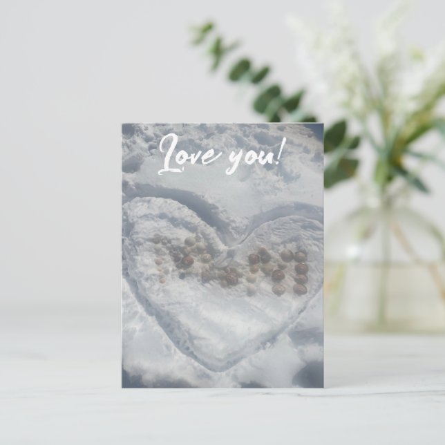 Cartão Postal De Anúncio Mãe ama (Em pé/Frente)