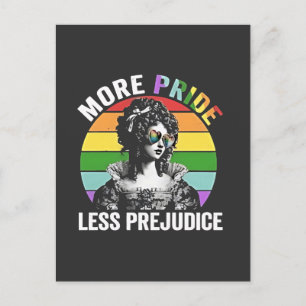 Cartão Postal De Anúncio Mais Orgulho menos preconceito LGBT Orgulho gay mê