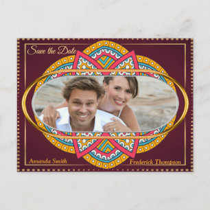 Cartão Postal De Anúncio Mandalas em um fundo Marrom