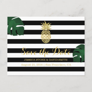Cartão Postal De Anúncio Mandar Tropical Moderno de Abacaxi Havaiano Save t