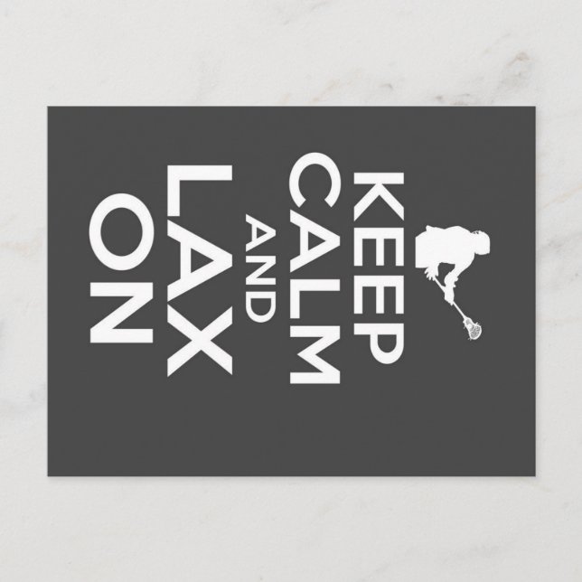 Cartão Postal De Anúncio Manter a Canvas Calm Lacrosse (Frente)