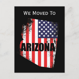 Cartão Postal De Anúncio Mapa do Arizona Bandeira Americana Liberdade Mudan