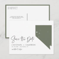 Mapa do Estado de Nevada em Verde Castanho Código 