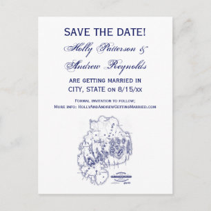 Cartão Postal De Anúncio Mapa MN da Ilha Mount Desert Estilizado Vintage Az