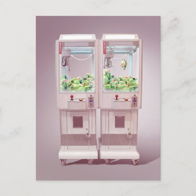 Cartão Postal De Anúncio Máquina de Garra (Frente)